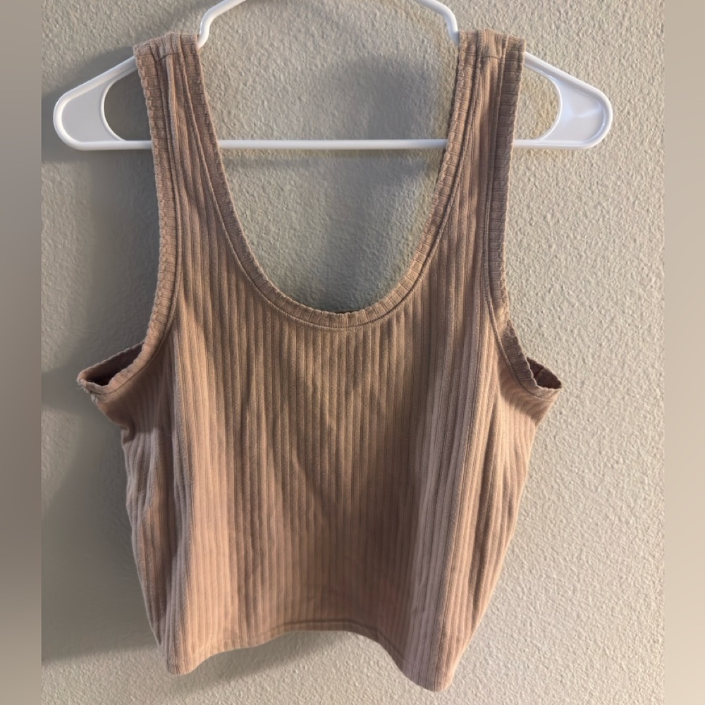 Old Navy Ribbed Beige Tank Top